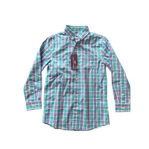 NWT Boys Vineyard Vines plaid button up dress shirt size S